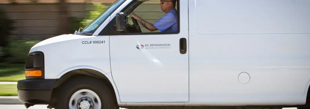 KIC Refrigeration service vehicle serving Ridley area